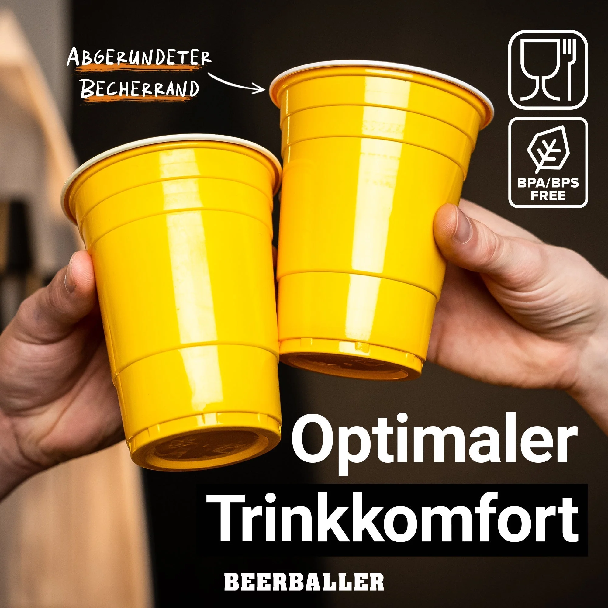Beer Pong Becher Set Gelb - Image 5