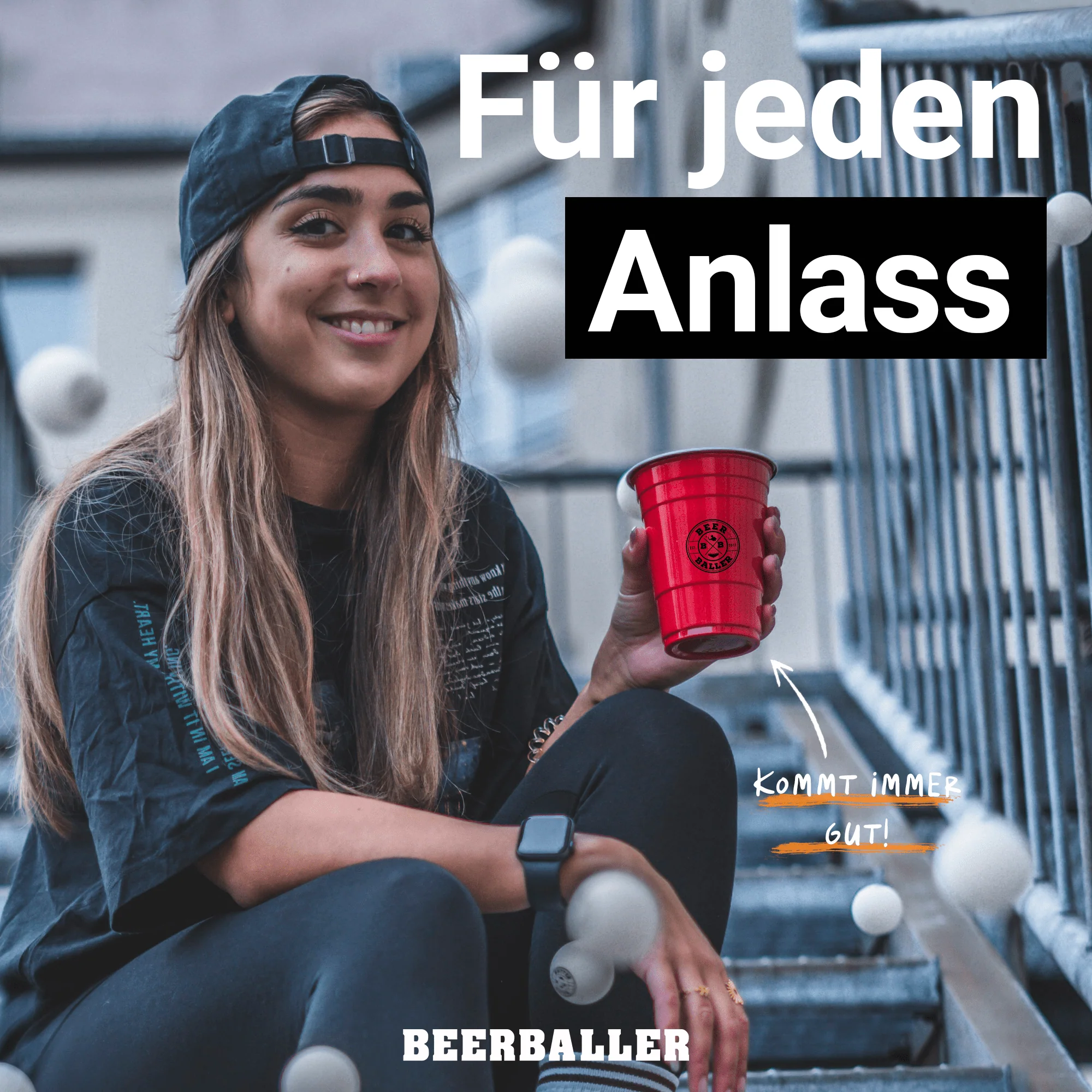 Beer Pong Becher Set Rot mit Logo - Image 7