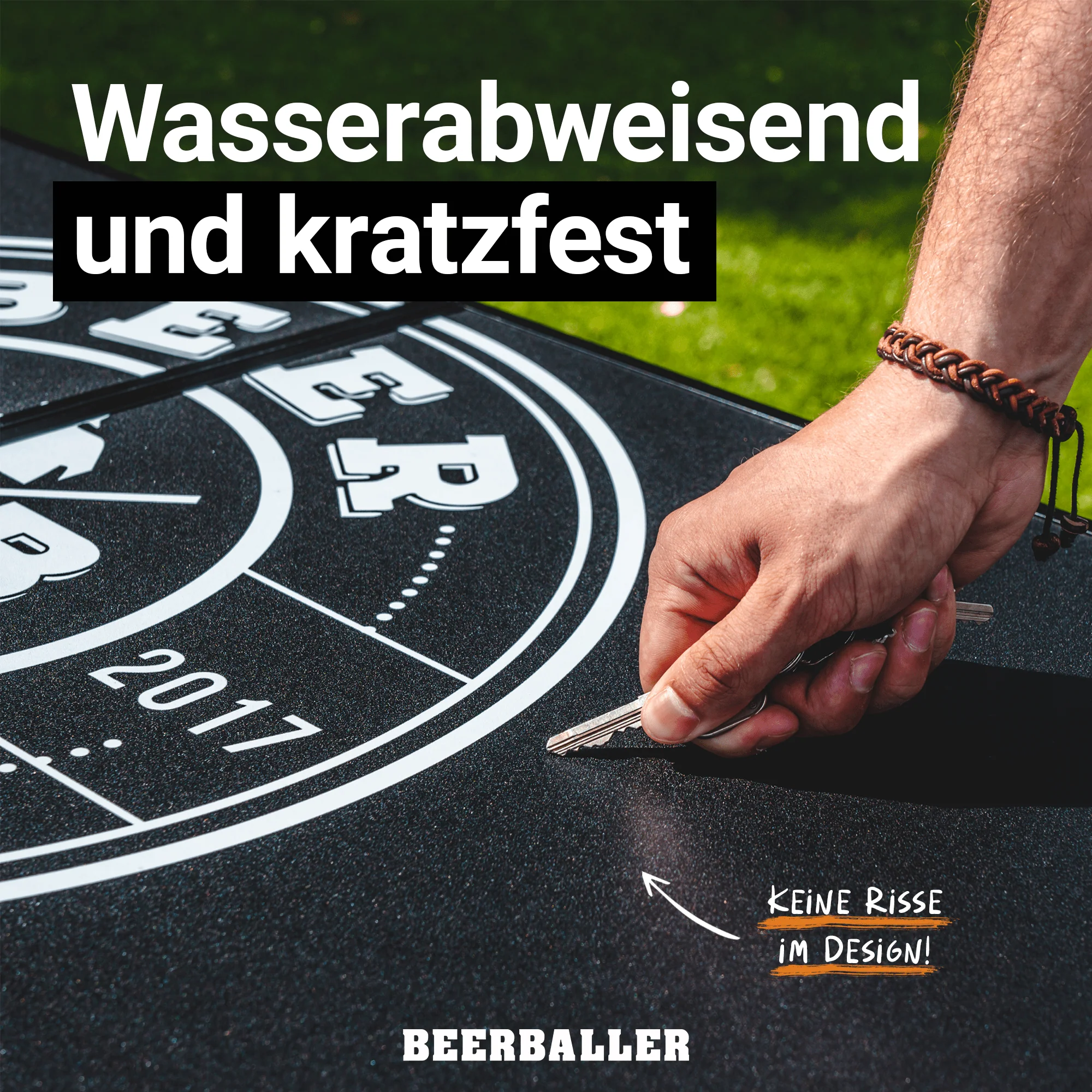 Beer Pong Tisch 'All Black' mit Löchern - Image 4