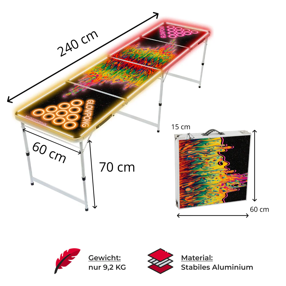 Beer Pong Tisch 'Space Lava' mit LED - Image 4